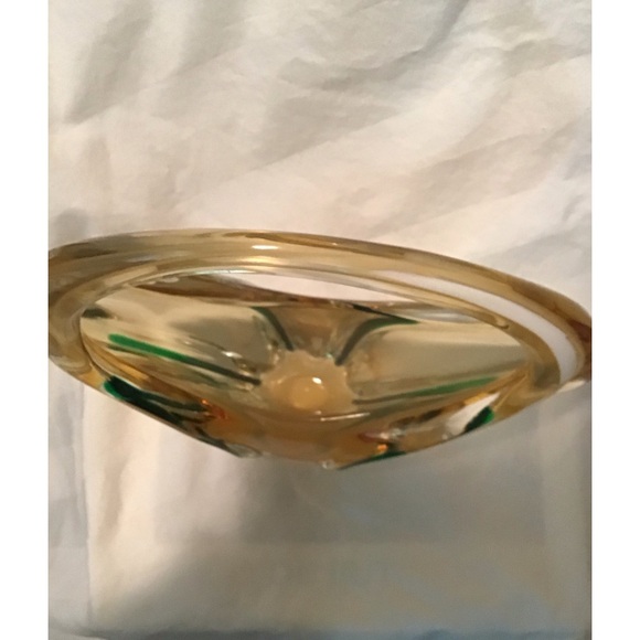 Mid-century, modern influence glass blown with occlusions and bubbles. - Picture 2 of 10